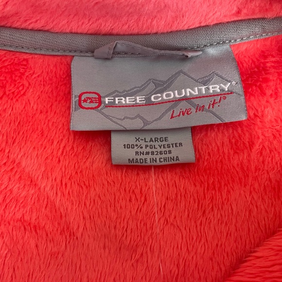 Free Country Woman’s Coral Butter Pile Jacket NWT Full Zip Size XL Adjustable - Picture 7 of 8